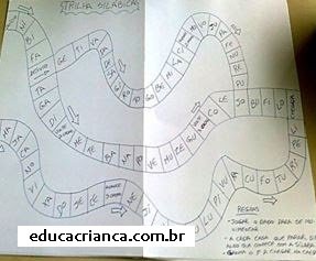 jogo trilha das palavras - Educação Infantil