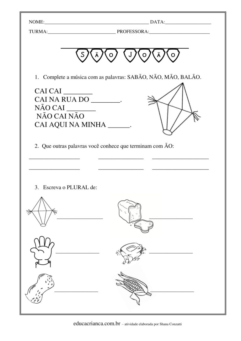 Junina Plural Ao Educa Crian A